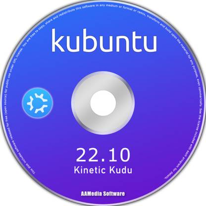 TekyMeky Kubuntu 22.10 64bit Desktop Live Bootable DVD Rom Linux Operating System