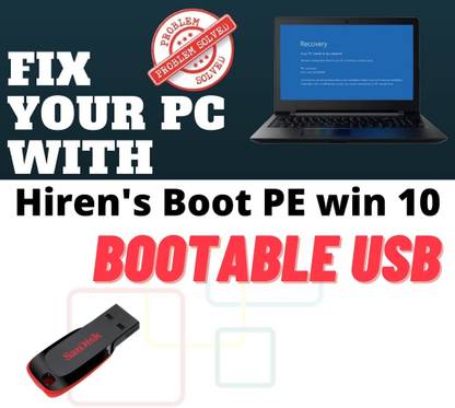 TekyMeky Hirens Boot CD Tool to Fix Repair All PC Problems Version with 32 GB