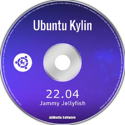 TekyMeky Ubuntu Kylin 22.04 LTS 64bit Live Bootable DVD Rom Linux Operating System