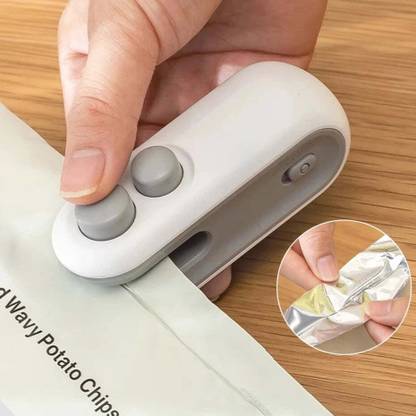 SnopShoppe Portable Mini Sealing Machine 2 in 1 USB Rechargeable SM13 Manual Vacuum Bag Sealer