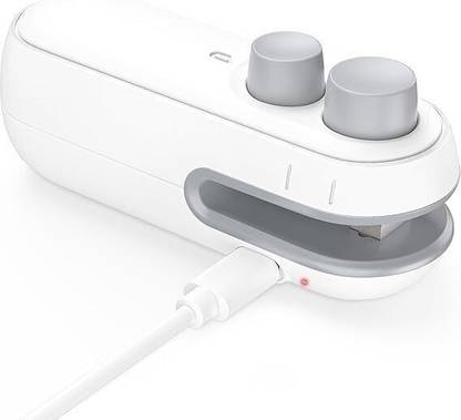JAMBUVANTI Mini Seal Machine, 2 in 1 USB Rechargeable Magnetic Heat Sealing & Cutting Automatic Vacuum Bag Sealer