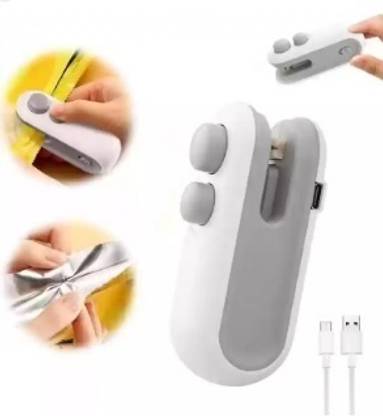SnopShoppe Portable Mini Sealing Machine 2 in 1 USB Rechargeable SM17 Manual Vacuum Bag Sealer
