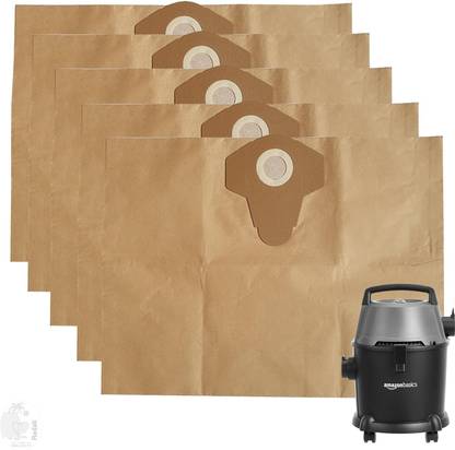 Rodak Paper Dust Bags Set of 5 - Compatible with Amazon Basic 15 L Vacuum Cleaner Bag