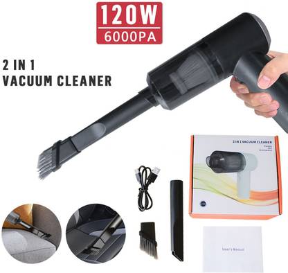 Robomalls 2 IN 1 cordless vaccum and High Suction Home Window,Office,Car (Black) Vacuum Cleaner Bag