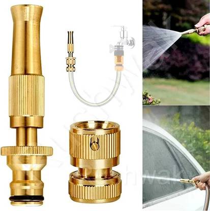MemeHO High Pressure Brass Hose Nozzle Water Spray Gun for Car Bike Wash Gardening Vacuum Cleaner Nozzle