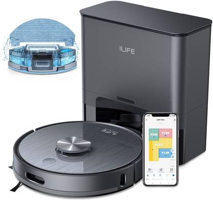 आईलाइफ T20s Self Emptying LiDAR Robot Vacuum & Mop @5000Pa Suction, Smart App Control