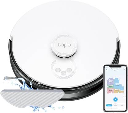 TP-Link LiDAR Navigation Robot Vacuum & Mop Robotic Floor Cleaner with 2 in 1 Mopping and Vacuum, Swappable Battery (WiFi Connectivity, Google Assistant and Alexa)