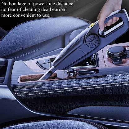 EVETIS New Powerful Portable + High Power 120w 12v Black Car Handheld Vacuum Cleaner for Car and Home Wet and Dry Car Vacuum Cleaner Car Copper Power Feature Material Car Cleaning New Model Car Vacuum Cleaner with 2 in 1 Mopping and Vacuum, Anti-Bacterial Cleaning