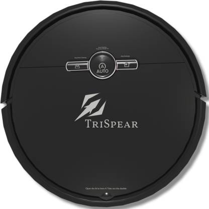 TriSpear -Geerlepol Robot Vacuum Cleaner with Powerful Suction,Drop-sensing Technology Robotic Floor Cleaner with 2 in 1 Mopping and Vacuum, Reusable Dust Bag (WiFi Connectivity, Google Assistant and Alexa)