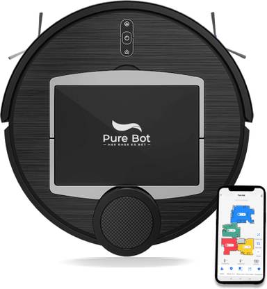 Pure Bot GB Classic C1 Robotic Floor Cleaner with 2 in 1 Mopping and Vacuum, Reusable Dust Bag (WiFi Connectivity, Google Assistant and Alexa)