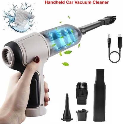 POHIR Rechargeable Car Vacuum Cordless Air Blower for Car, Computer, Pet Hair Rx Cordless Vacuum Cleaner with 2 in 1 Mopping and Vacuum, Reusable Dust Bag, Swappable Battery