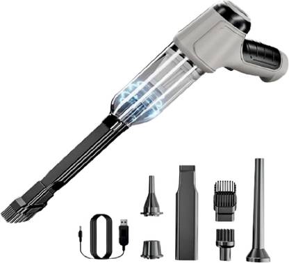 POHIR Rechargeable Car Vacuum Cordless Air Blower for Car, Computer, Hair Pet Cordless Vacuum Cleaner with 2 in 1 Mopping and Vacuum, Anti-Bacterial Cleaning, Reusable Dust Bag