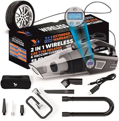 Yearwin Twoway Pro Wireless 2 in1 Car Vacuum Cleaner with Tyre Inflator With LED Light Car Vacuum Cleaner