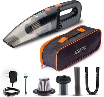 AGARO Cordless Rechargeable, Portable, Handheld,110W, 5.5KPA Power Socket Car Vacuum Cleaner Stainless Steel Filter