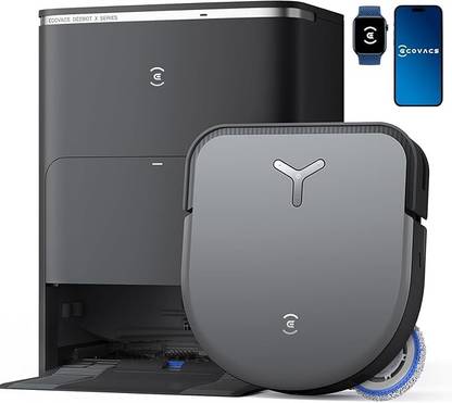 ECOVACS X5 Pro Omni Robotic Floor Cleaner with 2 in 1 Mopping and Vacuum, Anti-Bacterial Cleaning, Reusable Dust Bag (WiFi Connectivity, Google Assistant and Alexa)