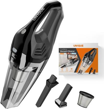 UN1QUE Cordless Car Vacuum Cleaner 2 in 1 (Grey) Car Vacuum Cleaner with Reusable Dust Bag