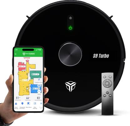 MecTURING Laseron S9 Turbo Robotic Floor Cleaner with 2 in 1 Mopping and Vacuum, Anti-Bacterial Cleaning (WiFi Connectivity, Google Assistant and Alexa)