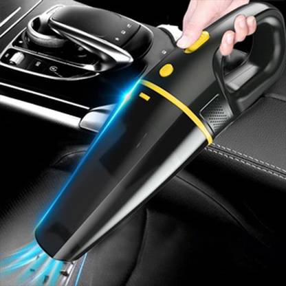 BAZKU Car Vacuum Gold 12V High Power Wet & Dry Portable Handheld Car Vacuum Silver Car Vacuum Cleaner with Anti-Bacterial Cleaning