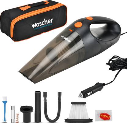 Woscher 1612|110W Vacuum Motor & 5000 PA Powerful Suction| 13 Ft Cord With Hepa Filter Car Vacuum Cleaner