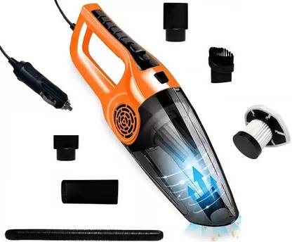 EVETIS Powerful Portable & High Power 12V Car Handheld Vacuum Cleaner for Car and Home Car Vacuum Cleaner with 2 in 1 Mopping and Vacuum, Reusable Dust Bag, Anti-Bacterial Cleaning