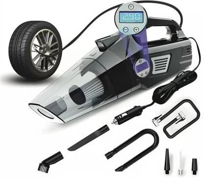 TEXUM TVC-A300 2 in 1 | Tyre Inflator High Power 9 KPA Handheld Car Vacuum Cleaner with Anti-Bacterial Cleaning