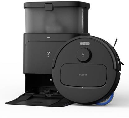 ECOVACS N30 Pro Omni Black Robotic Floor Cleaner with 2 in 1 Mopping and Vacuum, Anti-Bacterial Cleaning, Reusable Dust Bag (WiFi Connectivity, Google Assistant and Alexa)