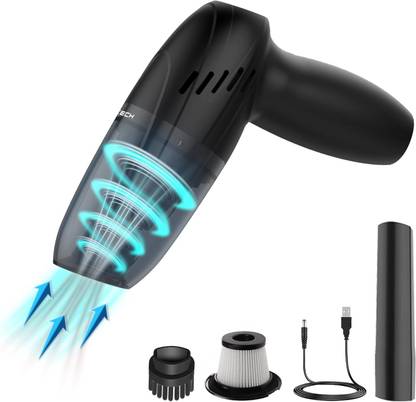 xech Vacuum Cleaner portable for Home Car Cordless Handheld Rechargeable 80W V-Gun Car Vacuum Cleaner with Reusable Dust Bag