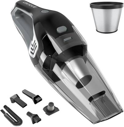 UN1QUE Cordless Car Vacuum Cleaner 2 in 1 (Grey) Cordless Vacuum Cleaner with Reusable Dust Bag