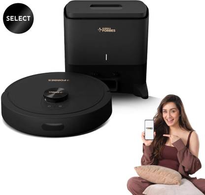 EUREKA FORBES Auto Bin Turbo Robotic Floor Cleaner SmartClean, 7000Pa HyperSuction (40 Days Hands-Free Cleaning) | LiDAR 3.0 & Quick Home Mapping | Wet Mopping | 3-Hour Run Time | Smart App Control (WiFi Connectivity, Google Assistant and Alexa)