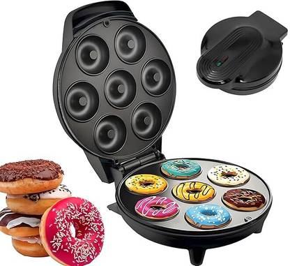 Feelon Donut Maker Machine for Kid Breakfast Desserts & More with Makes 7 Doughnuts Donut Maker