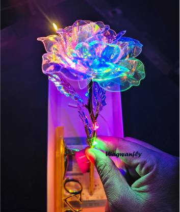 Wagwanfly Artificial Flower, Lamp Gift Set