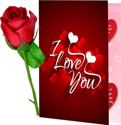 ME&YOU Greeting Card, Artificial Flower Gift Set