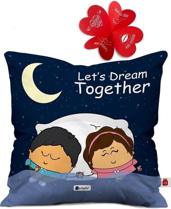 Indigifts Cushion, Greeting Card Gift Set