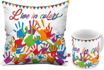 Indigifts Cushion, Greeting Card Gift Set