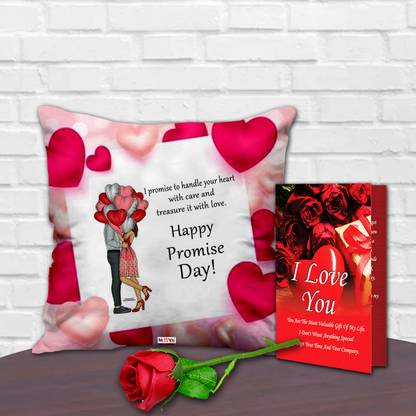 Avirons Cushion, Artificial Flower, Greeting Card Gift Set