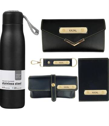 RIWYAN Wallet, Keychain, Bottle, Card Holder, Key Case Gift Set