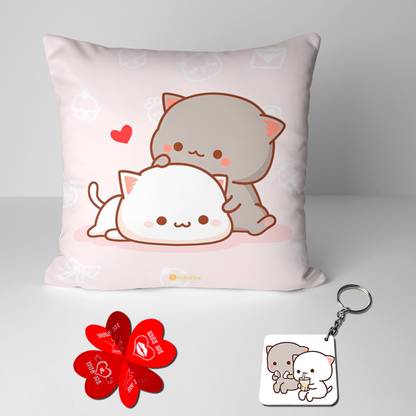 GiftsOnn Cushion, Keychain, Greeting Card Gift Set