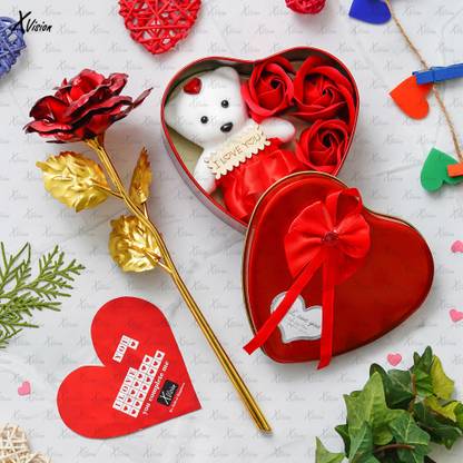 Xvision Showpiece, Artificial Flower, Greeting Card Gift Set