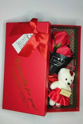 Vikas Artificial Flower, Soft Toy Gift Set
