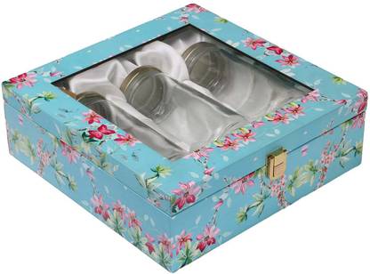 NICE PACKAGING Printed MDF Gift Box (without Jar) (9x9x3inch, Hamper-084) Multi Use Vanity Box