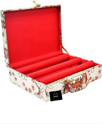 JM 3 Three Rod Bangle Storage Box For women with Lock System Jewellery, BANGLE BOX, VANITY BOX, CHURI Vanity Box
