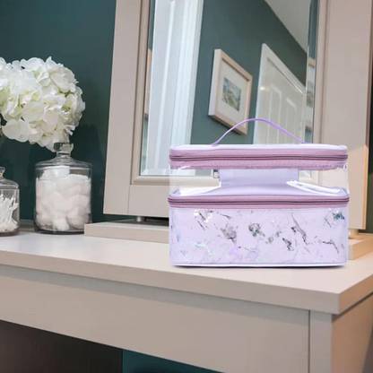 Riyansh Premium Quality Double Compartment Designer Bridal Multipurpose Mekeup Storage box Vanity Box