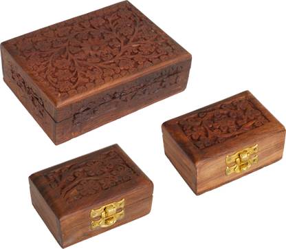RUSHVILLE Wooden Handmade Sindoor Box For Sindur Dani Women MARRIAGE/RETURN GIFT Vanity Box