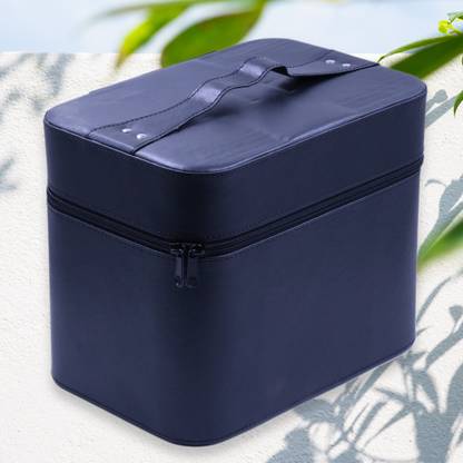 Bonanza Professional Makeup Box With Mirror 4 Layer Foldable Tray Vanity Box Multi purpose Vanity Box