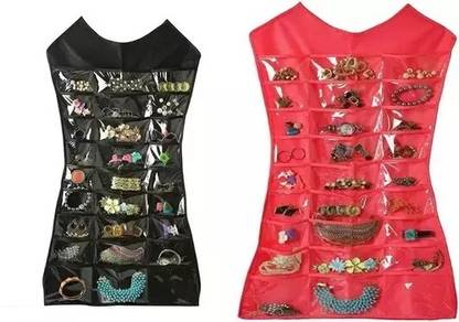 BW Useful 27 pocket vanity/ earing / jwellery Organiser(Pack of 2) 27 POCKETS HANGER CAN BE USED TO STORE JEWELERY/ EARING/ VANITY POUCH Vanity Box