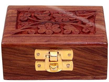 DreamyDesign wooden hand carved kumkum box/sindur dabbi/aarti thali decoration MARRIAGE / RETURN GIFT. Vanity Box