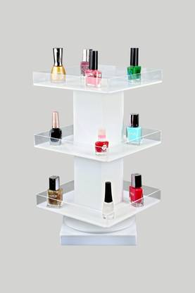 Triock 3 STEP Nail Polish Stand Rotating Lipsticks, Nail Polish Stand Vanity Box