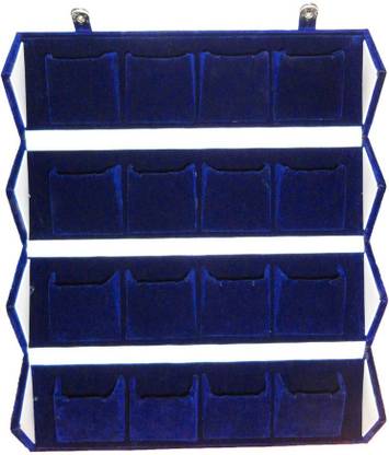 atorakushon 16 pair Earrings Folding jewellery Organizer Folder Box Storage Case Vanity Box