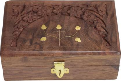 Saras Aajeevika Wooden Storage Box 6*4 inch Multi Purpose Vanity Box