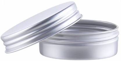 M.C. PIPWALA 10 gm Round Aluminum Cosmetics Cream Empty Lip Balm Containers Jars Tin 5 pcs Coametic Container Vanity Box